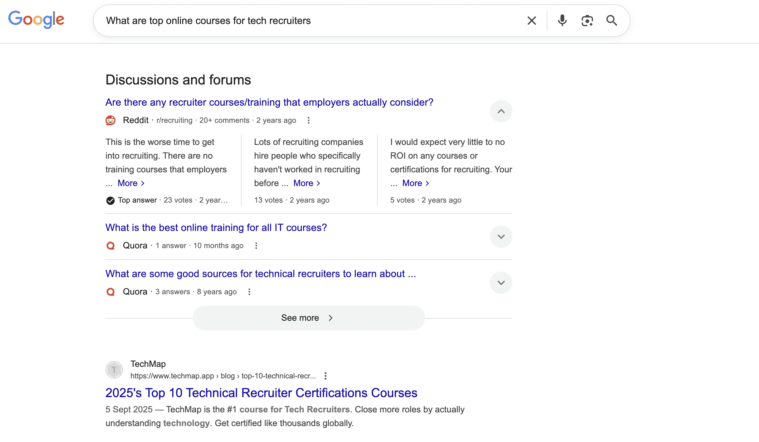 cited Reddit threads in Google
